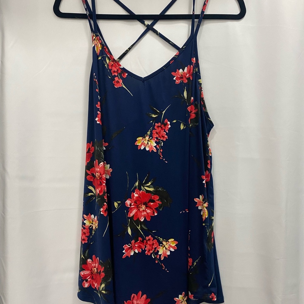 Papermoon Blue and Red Backless Camisole Top